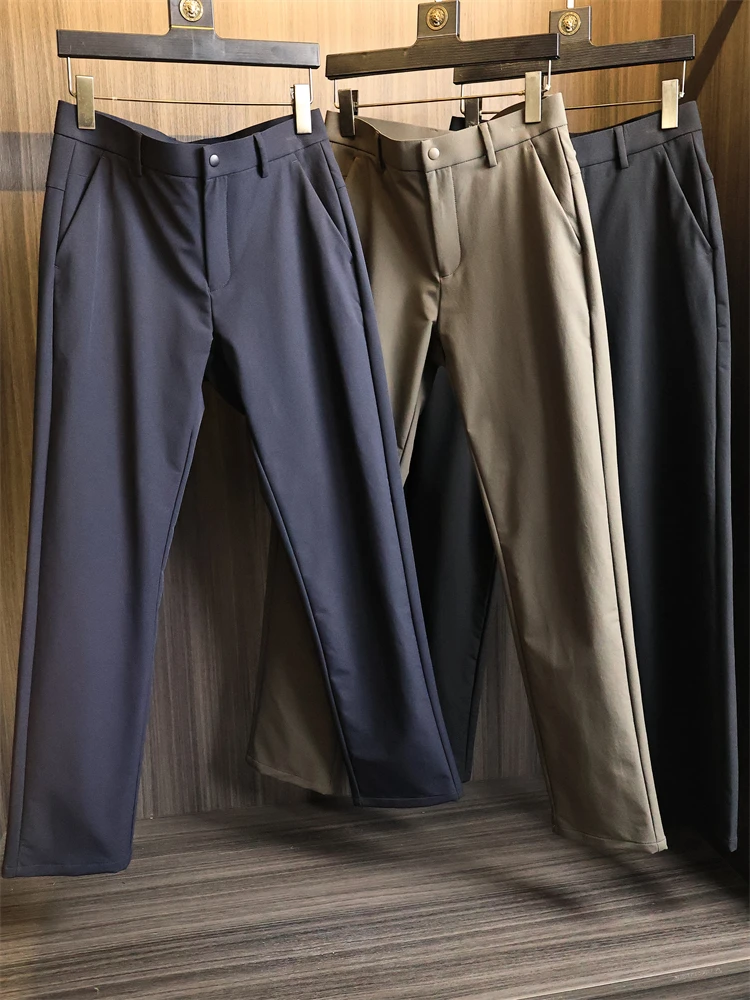 

Водонепроницаемые технические мужские повседневные брюки, осенний сезон, эластичные, приятные для кожи, дышащие прямые повседневные брюки Busin