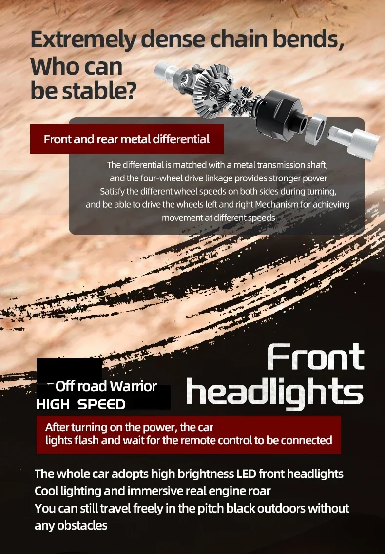 

Радиоуправляемая гоночная машина 1:18 4WD 70 км/ч с бесщеточным двигателем, высокоскоростной внедорожный грузовик на пульте управления 2.4G для дрифта и преодоления любых поверхностей