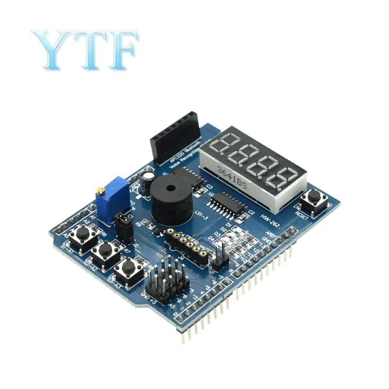 Multi Function Shield With Buzzer LM35 4 Digit Digital LED Expansion Board Module for  R3 Lenardo Mega2560 Diy Kit