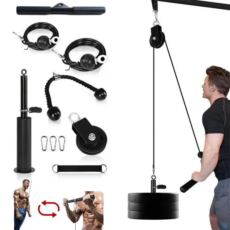 Home Gym Pulley System Home Gym Pulley System Dual Cable Machine70'And 90'' With Loading Pin For Triceps Pull Down Biceps Curl