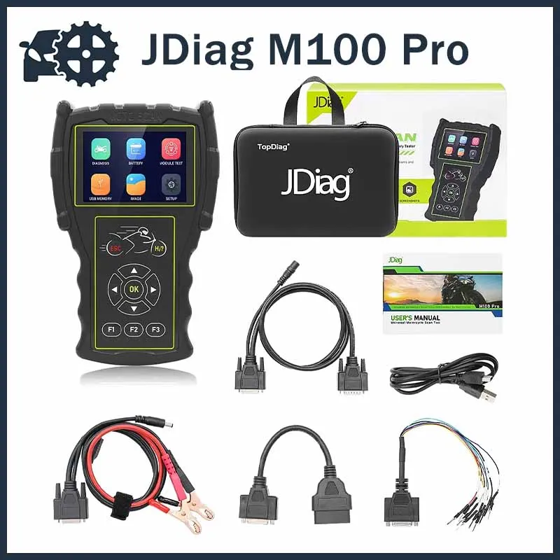 

JDiag M100 Pro Motorcycle Diagnostic Scanner OBD2 Fault Diagnostic Tool Motorbike Code Reader For BMW Kawasaki Yamaha Suzuki KTM