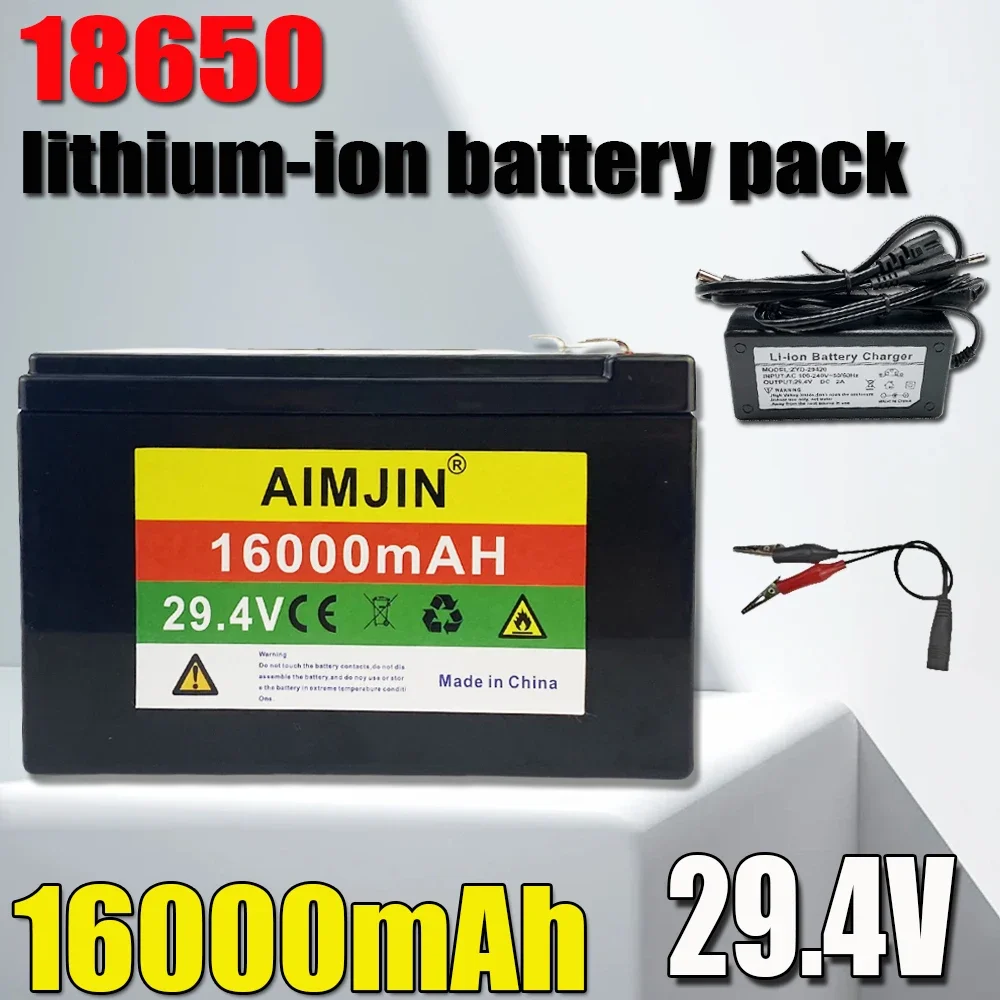 29.4V 16000mAh Lithium Battery Has Built-In BMS And Large-Capacity DC For Outdoor LED Lights And Mobile Phones etc