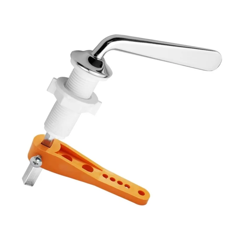 

Universal Toilet Tank Flush Lever Replacement Flush Handle Chrome Finish Fitting Assembly Tools Bathroom Tank Accessory