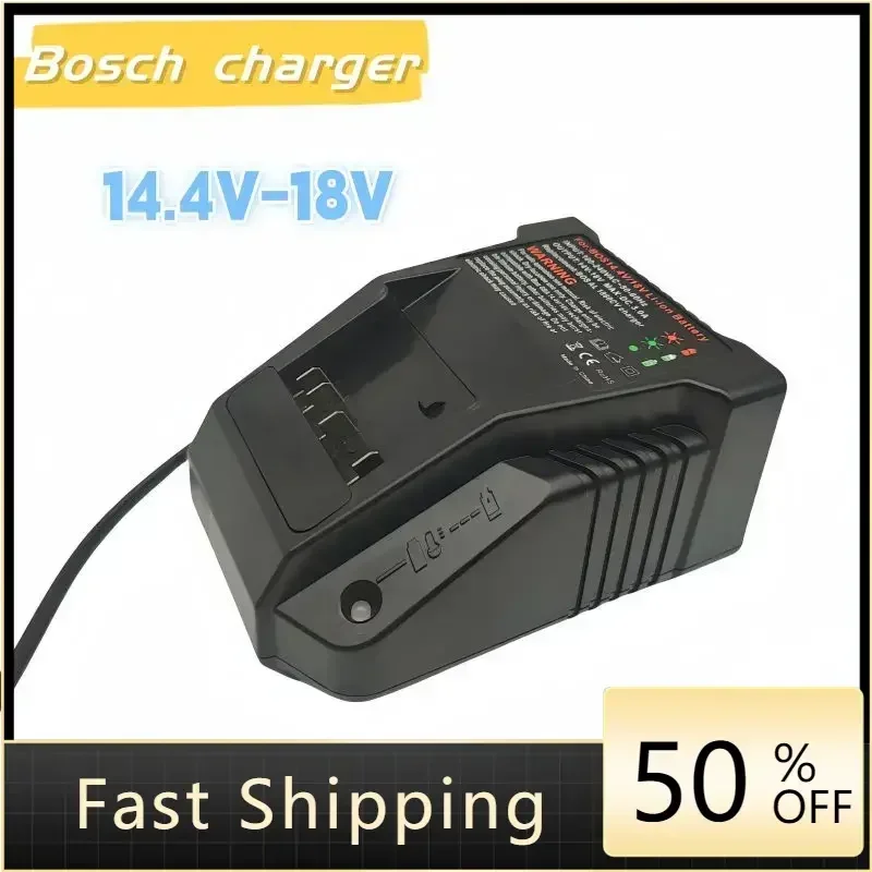 เหมาะสำหรับ Bosch 12V/14.4V/18V ที่ชาร์จแบตเตอรี่ลิเธียมไฟ LED 1018K3A ชาร์จเร็ว BAT609 BAT609G BAT618G BAT618