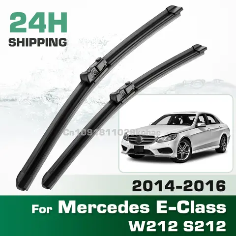 메르세데스-벤츠 E-클래스 W212 2014-2016 2015 LHD & RHD 전면 와이퍼 블레이드 앞 유리 윈드 스크린 창 브러시 24 + 24