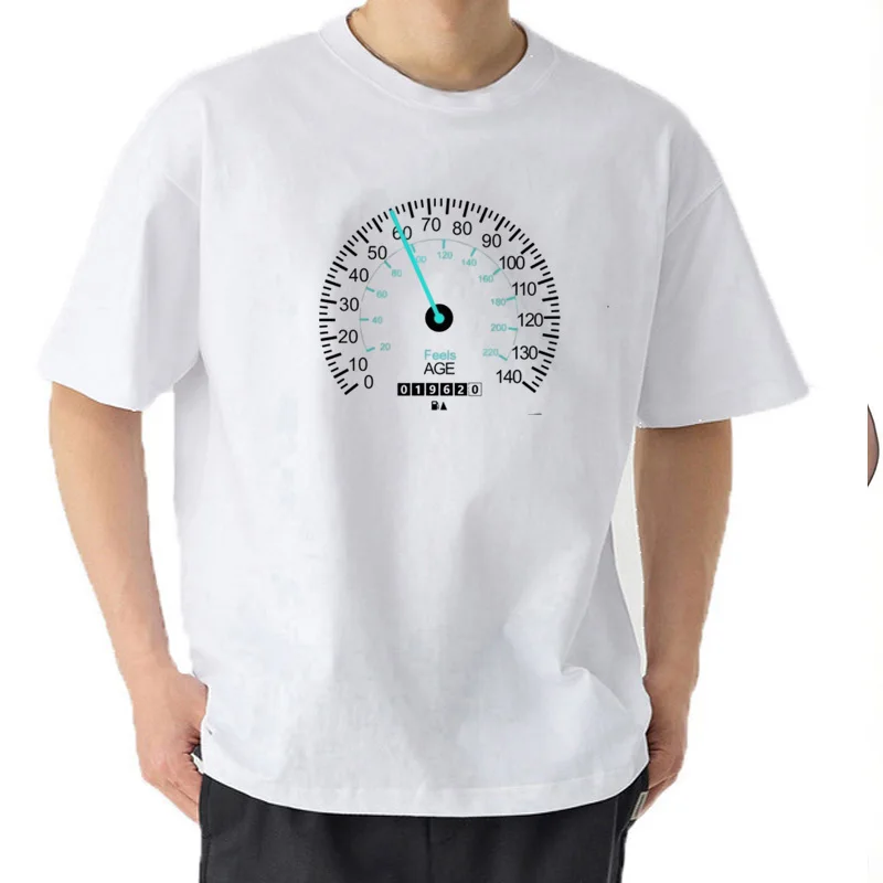 T-shirt graphique de compteur de vitesse de voiture pour hommes, cadeaux d'urgence, papa, petit ami, mari, 20e, 40e, 50e