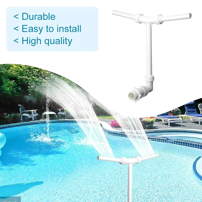 

Фонтан для бассейна, опрыскиватель, водопад, фонтан для бассейна, регулируемый двойной распылитель, украшение для пруда, аксессуары для бассейнов