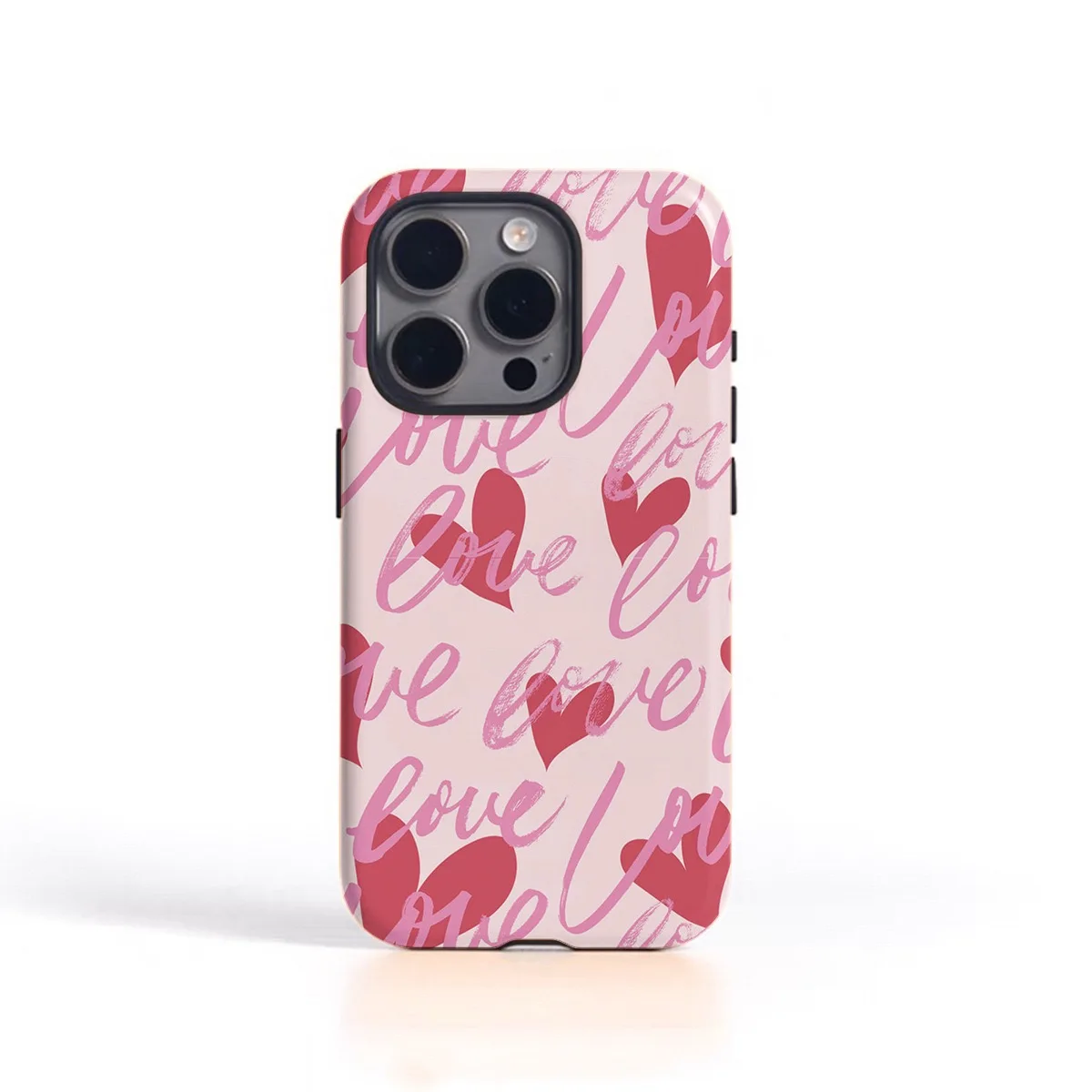 

Ins Korean Pink Letter Love Case for IPHONE 17 16ProMax 15 14 13 12 11 PRO Plus XR Acrylic TPU Two in One Magnetic Phone Cases