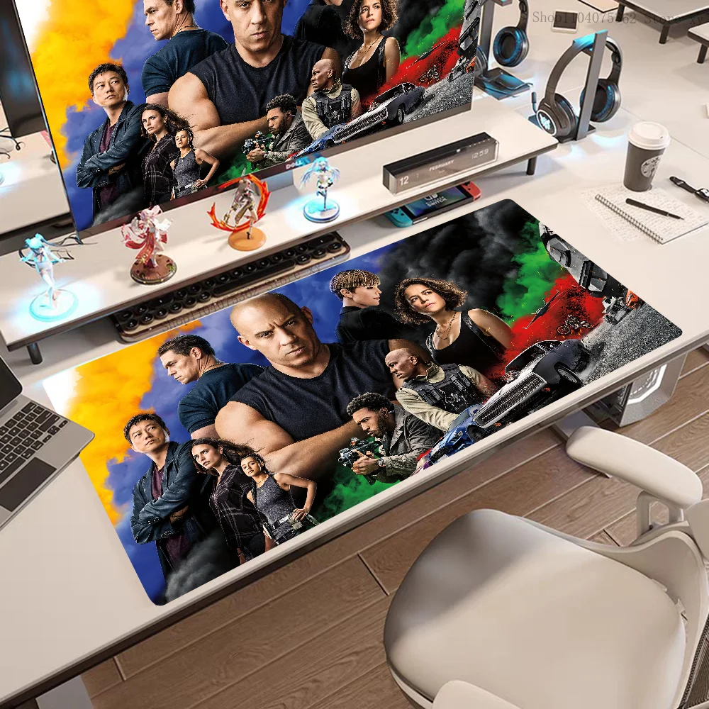 Movie Fast And Furious Mousepad Large Keyboard Desk Mat Gaming Mouse Pad LockEdge Non-slip Mat