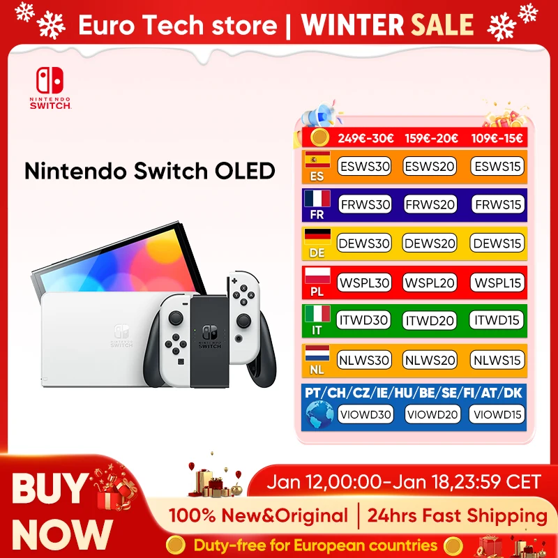 Nintendo Switch-consola OLED con pantalla de 7 pulgadas, consola ajustable de Audio mejorada, modo de TV estable, videojuego