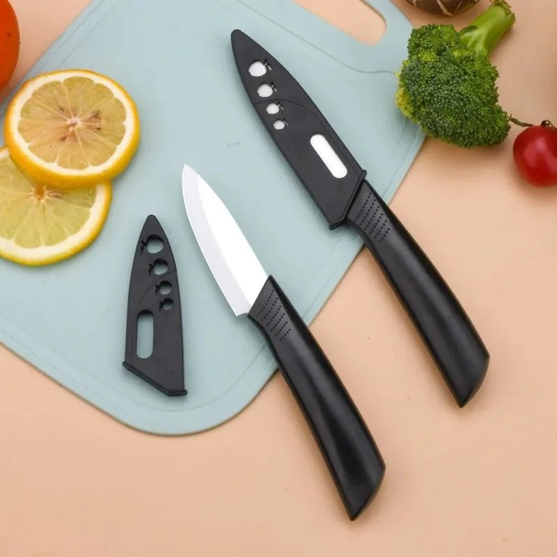 3/4/5 Inch Ceramic Knife Can Resist Oxidation Without Rust Fruit Knife Cover Portable Baby And Toddler Food Preparation Knivse view 3