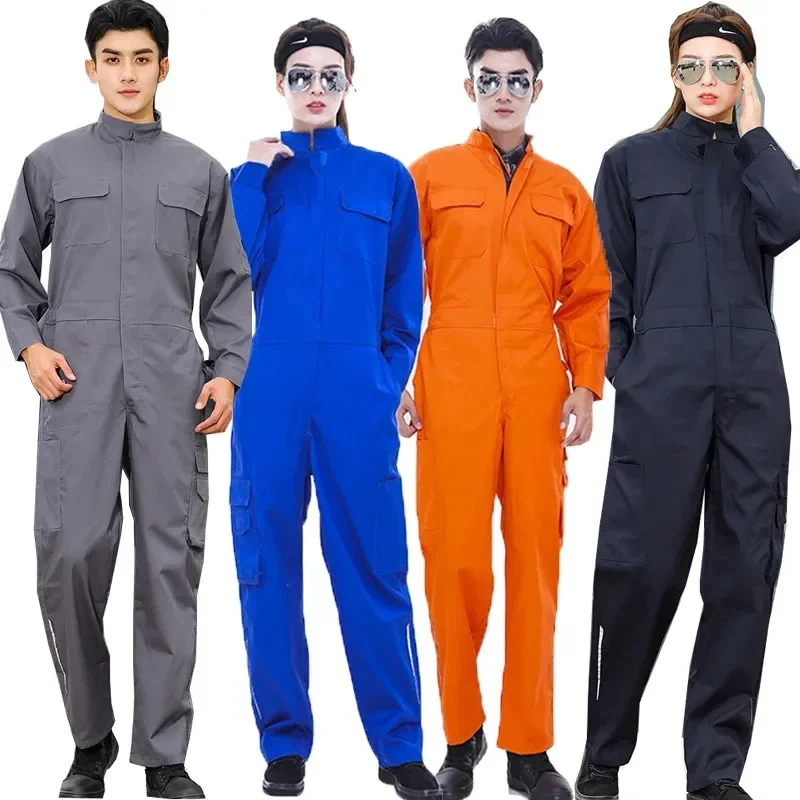 

Work Overall Uniform Siamese Men Women Working Coverall Welding Suit Mechanical Repairman Workshop Sailor Jumpsuit Plus Size