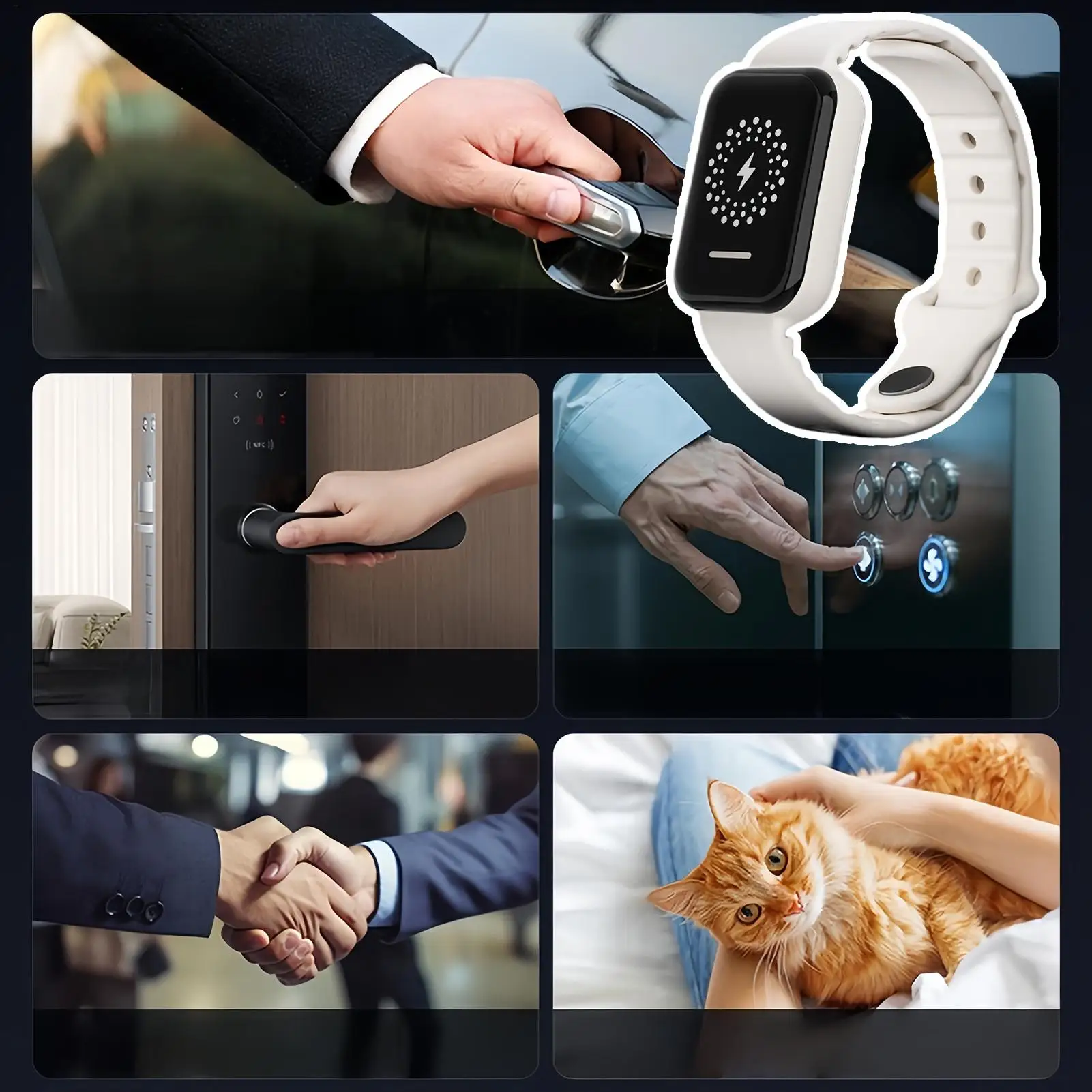 سوار الصدمات سيليكون قابل للتعديل القضاء على الجسم حزام المعصم الكهرباء الساكنة للرجال والنساء والأولاد والبنات والشباب والمراهقين والزوج #5