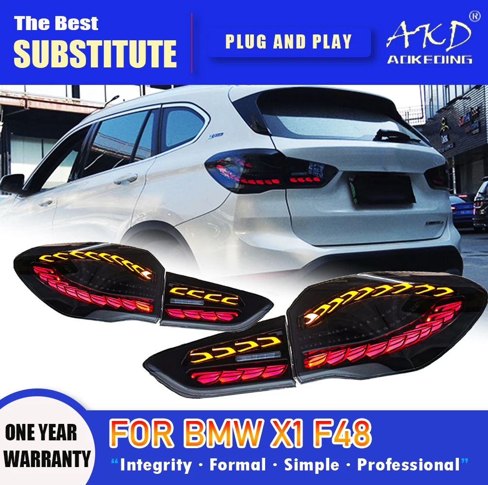 AKD Tail Lamp for BMW X1 f48 LED Tail Light 2016-2021 F48 F49 Rear Fog Brake Turn Signal Automotive Accessories