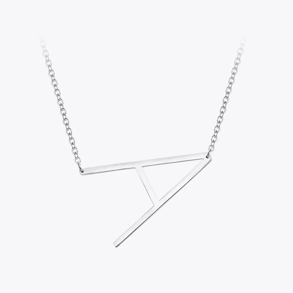 Enfashion Letter Necklaces Pendants Alfabet Initial Necklace Stainless Steel Choker Necklace Women Jewelry Kolye Collier collare