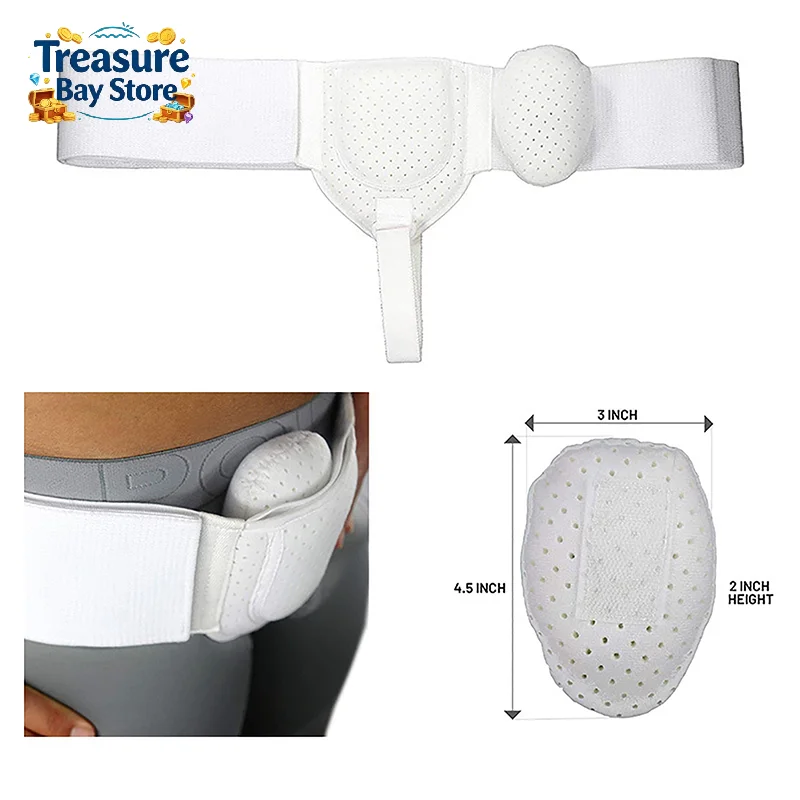 Cinturón ajustable para hernia inguinal, soporte para hernia, alivio del dolor, correa de recuperación, cinturones para hernia cómodos y transpirables