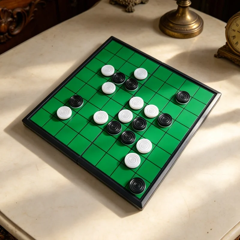 Magnetic Reversi Foldable Board Game Portable Othello Chess Set For Kids Adults Family Game