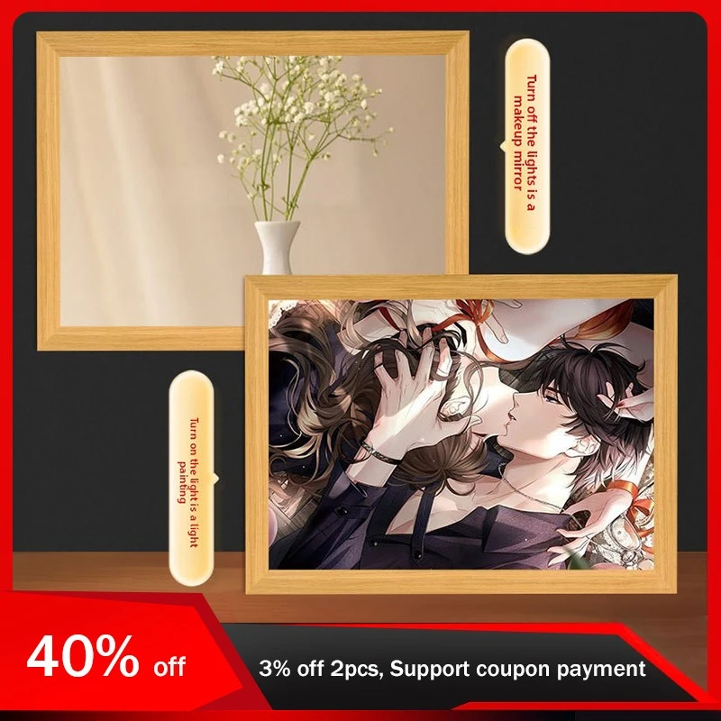 

23cm/9.06in Light and Night Light Painting 3D Anime Lamp Li Zeyan Cartoon Peripherals Night Desktop Birthday Gift Decorative Toy