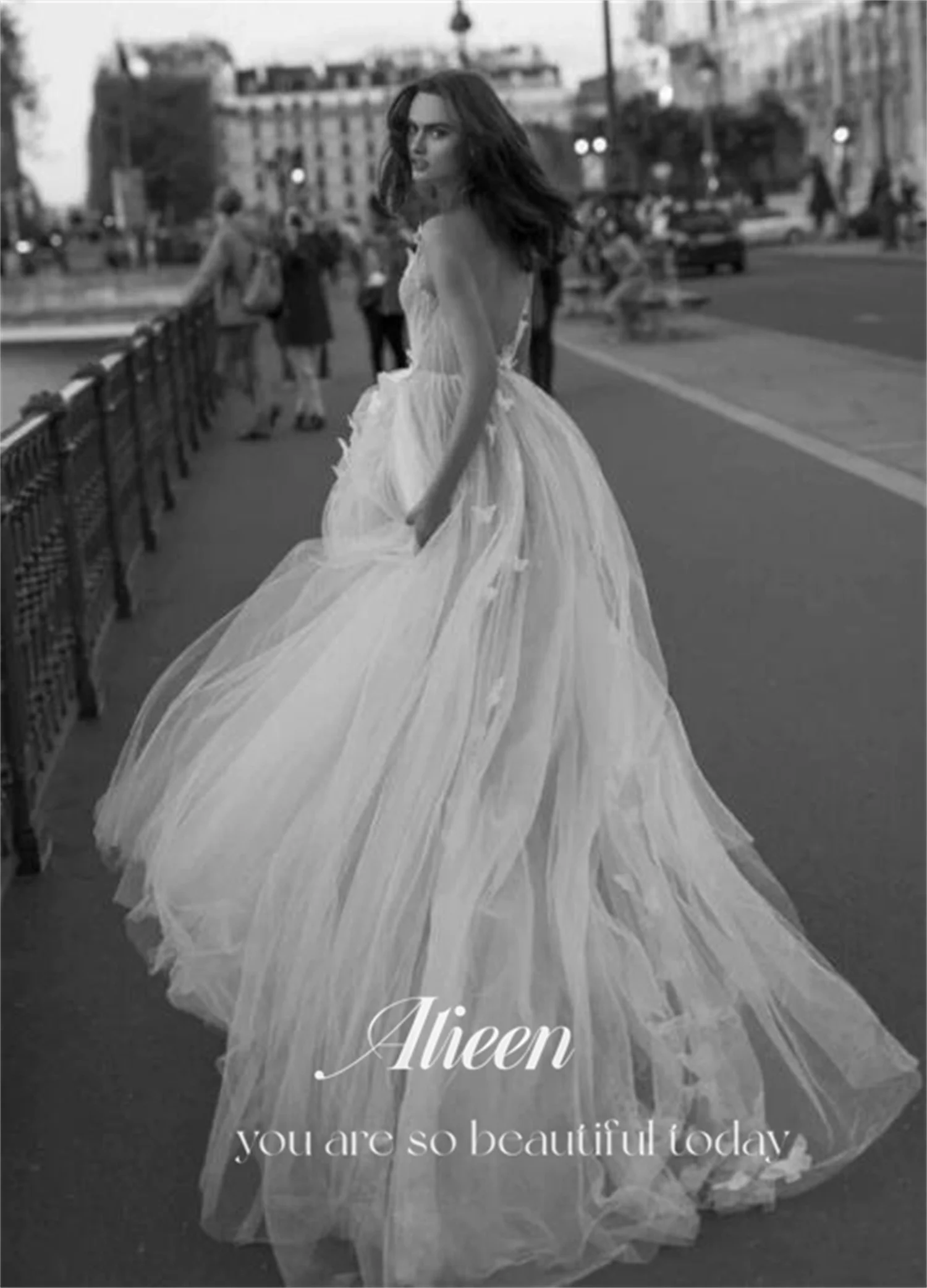 Aileen elegante abito da sposa per ospiti farfalla coda lunga abiti da sera di lusso musulmani per occasioni speciali Robe De Soiree Femmes