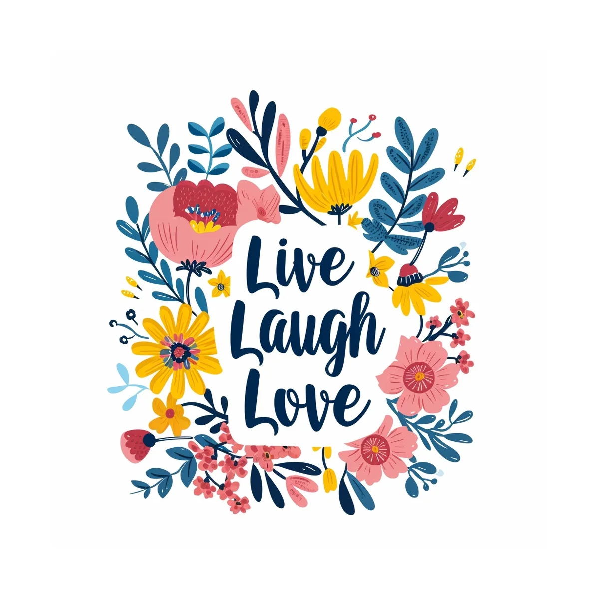1 Stück 30x30 cm/11,8 Zoll, 11Ct/14Ct Kreuzstich-Set, DIY Valentinstagsgeschenk, Stickerei-Set für Festlichkeiten, Live Laugh Love Floral – Detail 4