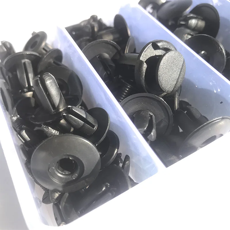 Auto Befestigungs clip 100 stücke Auto Befestigungs clip Auto Kotflügel Push Retainer Pin Niet Stoßstange für Tür verkleidung Halter Set für Auto – Detail 7