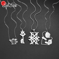 Sifisrri Personalized Customized Children's Drawing Necklace Kid's Art Choker Stainless Steel Design Name LOGO Jewelry Gift