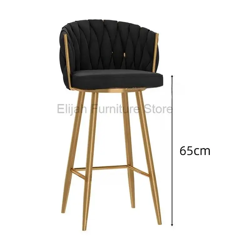 Bar Chair Rotating Round Cashier Front Island Taiwanese Kitchen Luxury High Sense Bar Backrest Home High BY-184