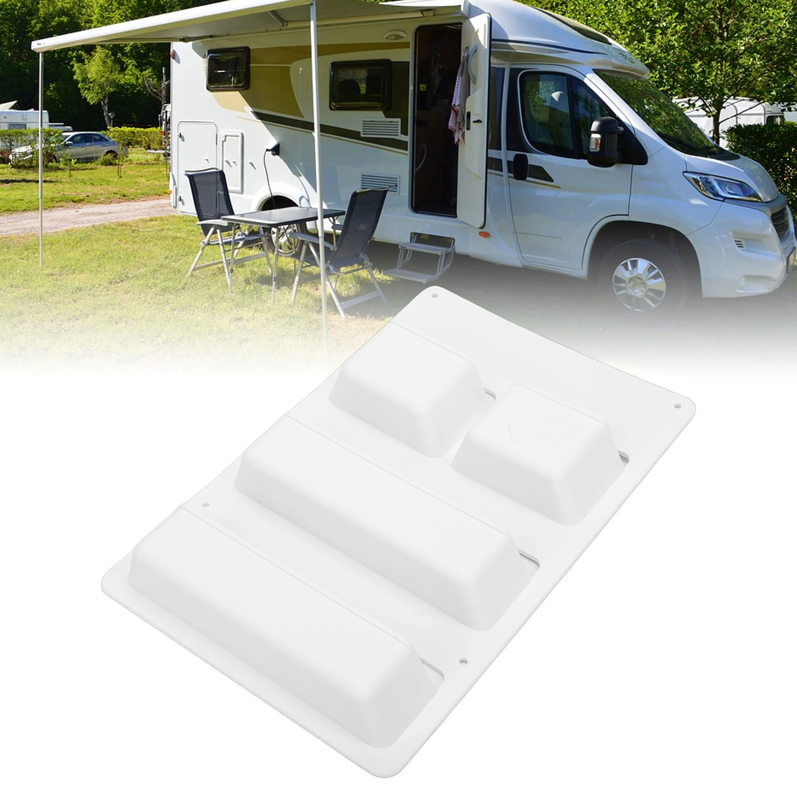 

RV Toilet Compartment Door Storage Pocket ABS Hatch Door Storage Box for RV Van Waste Tank Hatch Biodegradable Powder