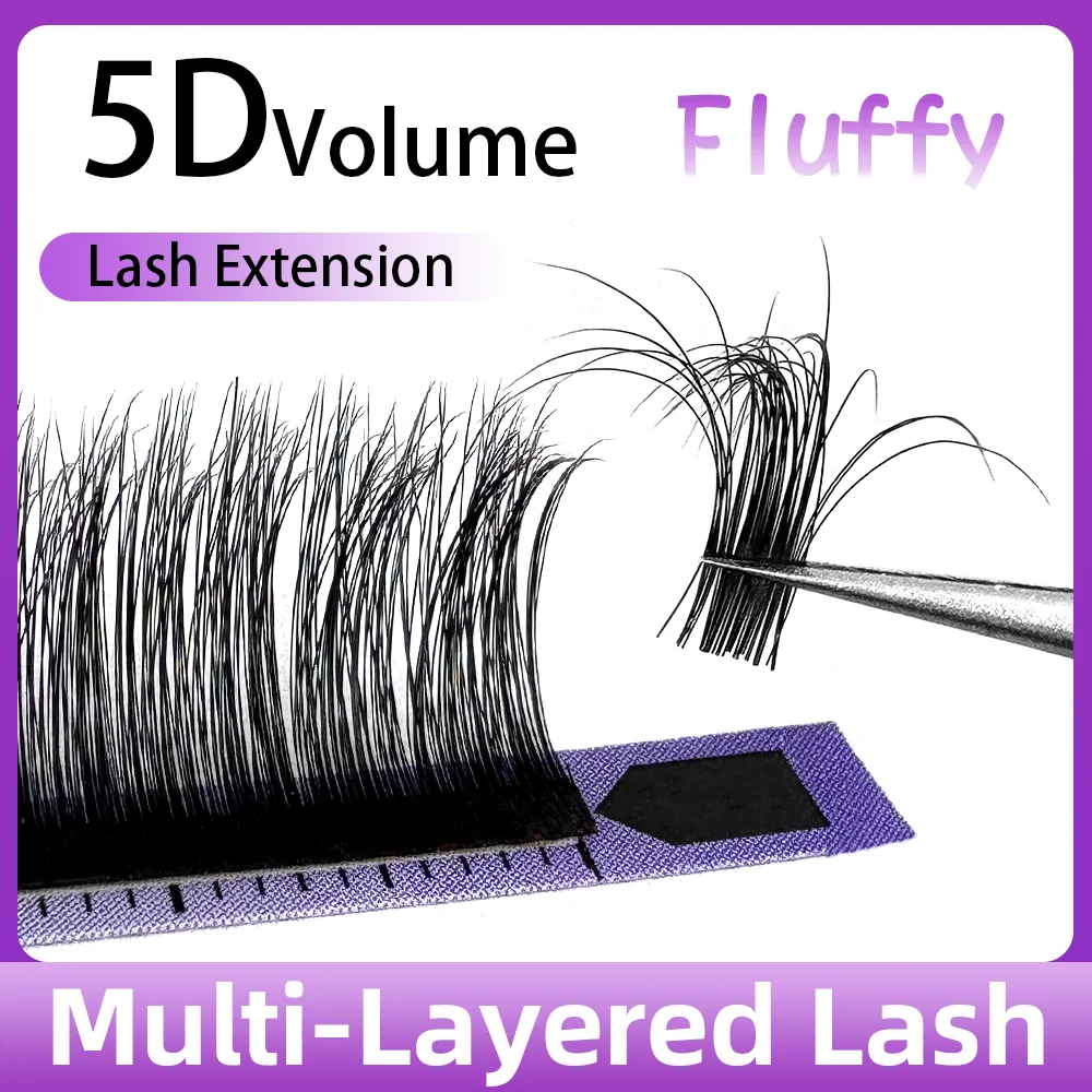 

5D Multilayer Eyelash Extensions Fluffy Eyelashes Naturally Lashes Handmade large flowers Single three-dimensional eyelashes