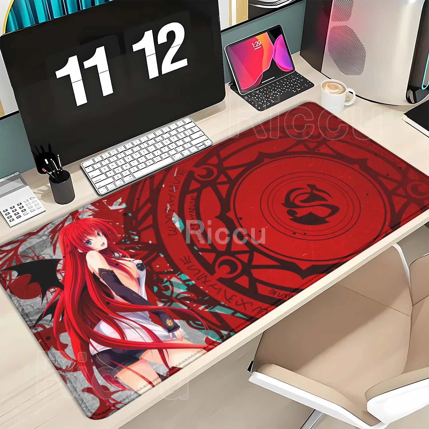 High School DxD Rias Gremory‌ Computer Mousepad Large overlock Mouse Pad PC Office Accessories Keyboard HD printing XXL Desk mat