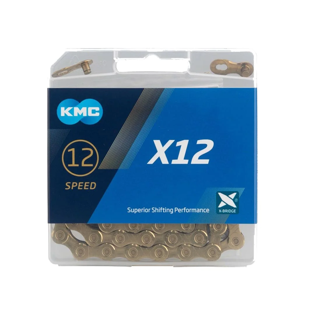 Corrente de Bicicleta Kmc X12 12v Dourada