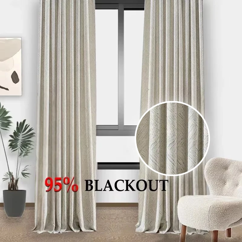 

1Pc Blackout Curtains for Living Room Bedroom Light Luxury Window Treatment Decoration Thickened Water Proof Drape Custom Made