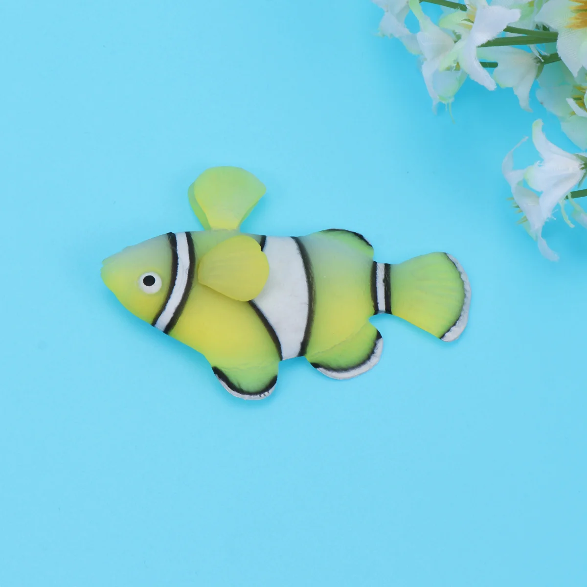 

Realistic Imitation Clownfish Aquarium Decoration Floating Landscape for Fish Tank Safe Material Yellow Imitation Fish