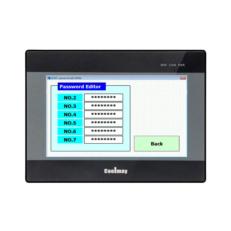 Coolmay Original 7 inch HMI/PLC all in one  RS232 RS485 automation control Pt100/PT1000/NTC10K/NTC50K/NTC100K Analog Input