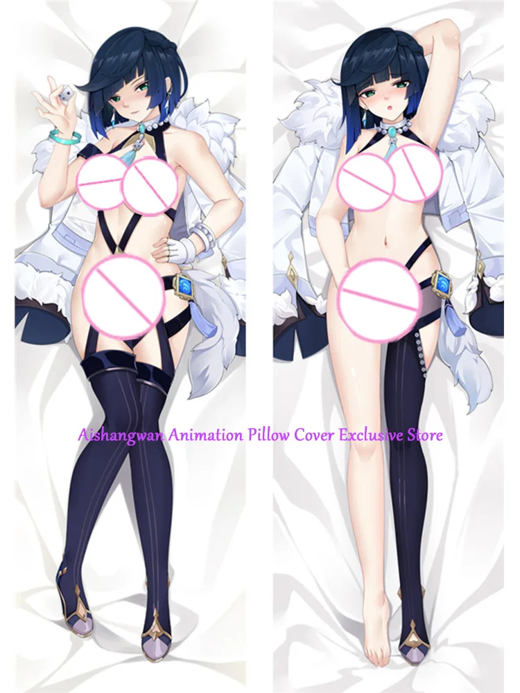 

Dakimakura Anime Pillow Cover Yelan Double Sided Print 2Way Cushion Bedding Festival Gifts Gifts