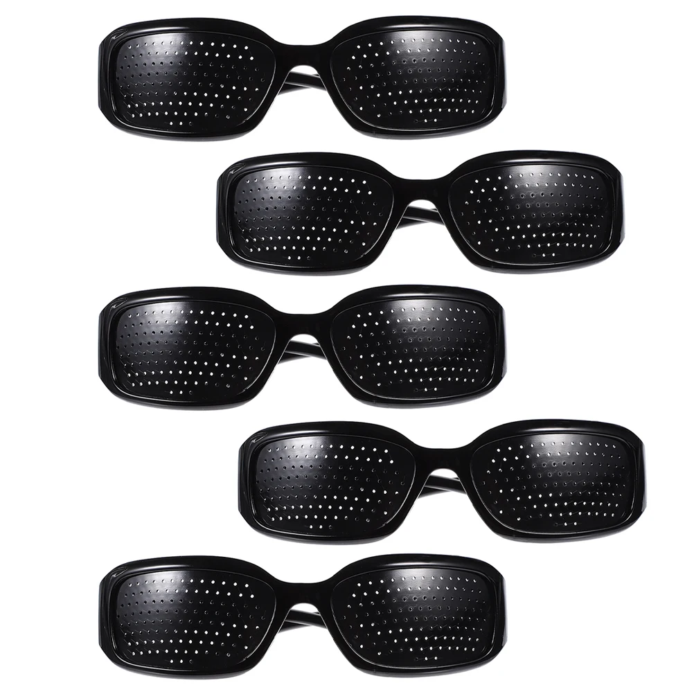 

5pcs Sports Sunglasses Pinhole Vision Correction Anti-Fatigue Eye Care Tools Black Eyewear Lightweight