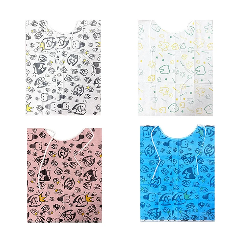 

100Pcs Dental Bibs Sheets Disposable Waterproof Tattoo Clean Pad With Rope Waterproof Laminated Paper Oral Tool