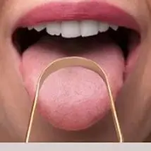 1Pc Pure Copper Tongue Scraper Copper Tongue Cleaner Portable Tongue Scrapers Oral Cleaning Tools
