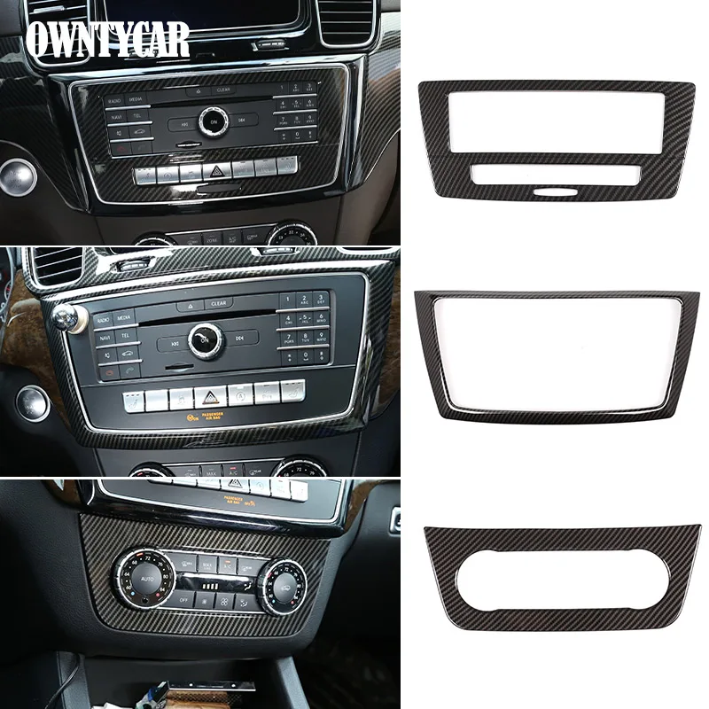 For Mercedes Benz ML GLE GL GLS Class W166 X166 V166 2012-2019 ABS Center Console CD Panel Trim Cover Interior Accessories