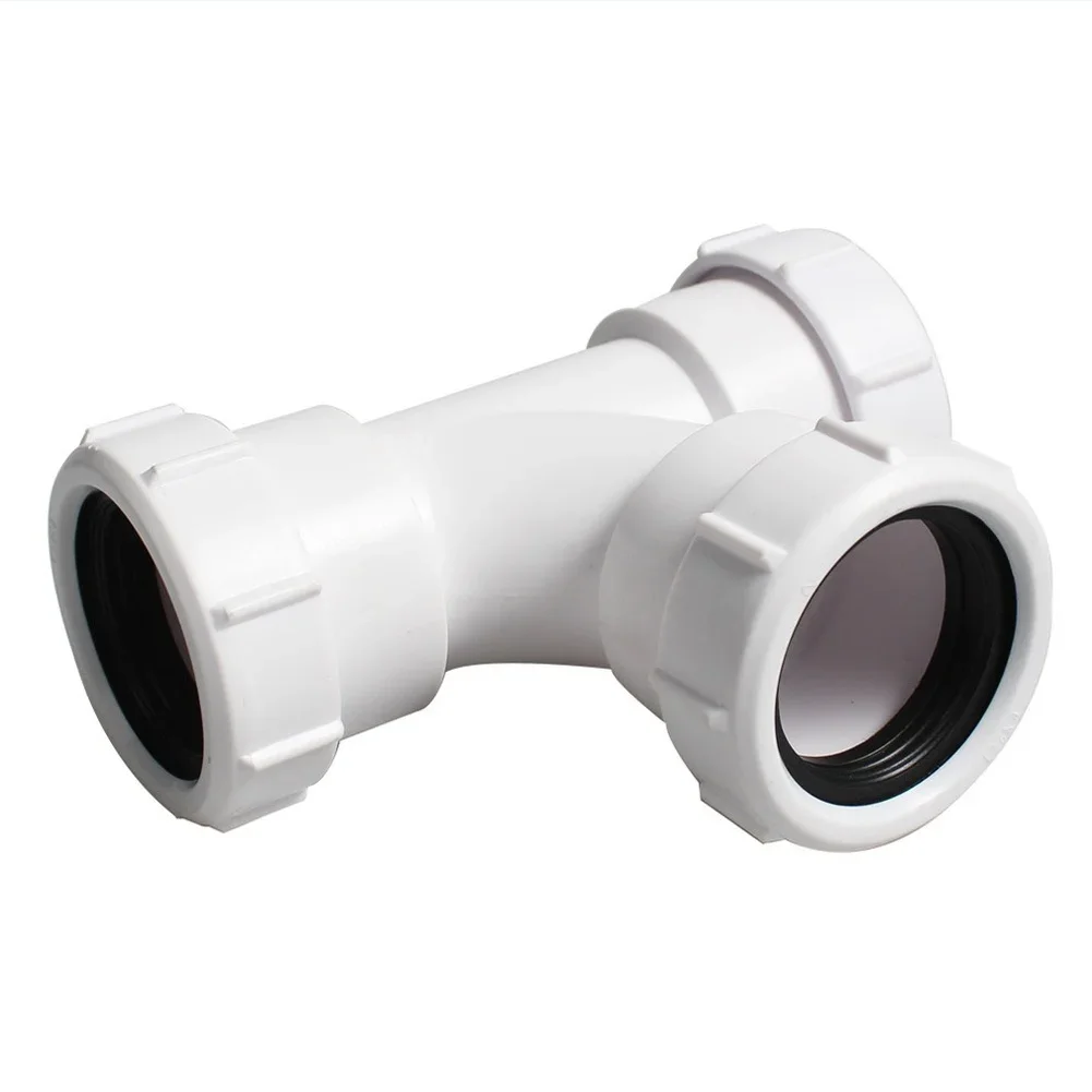 40mm Plastic Tee Connector for Drainage Applications PVC Three Way Fitting Leakproof Gasket Design Slide On Fit