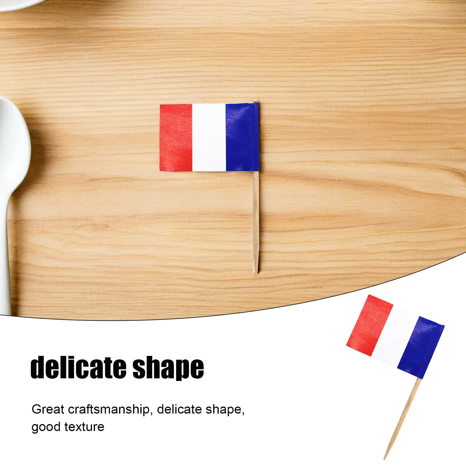 200 pcs National Flag Cocktail Toppers – Decorative Fruit Toothpicks for Parties, Beach, Bar & Holiday Decor