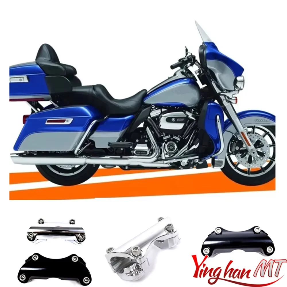

1'' Diameter Handlebar Riser Clamp Fit For Harley Touring Electra Glide FLHTC FLHX FLHT Road King Softail Heritage Street Bob