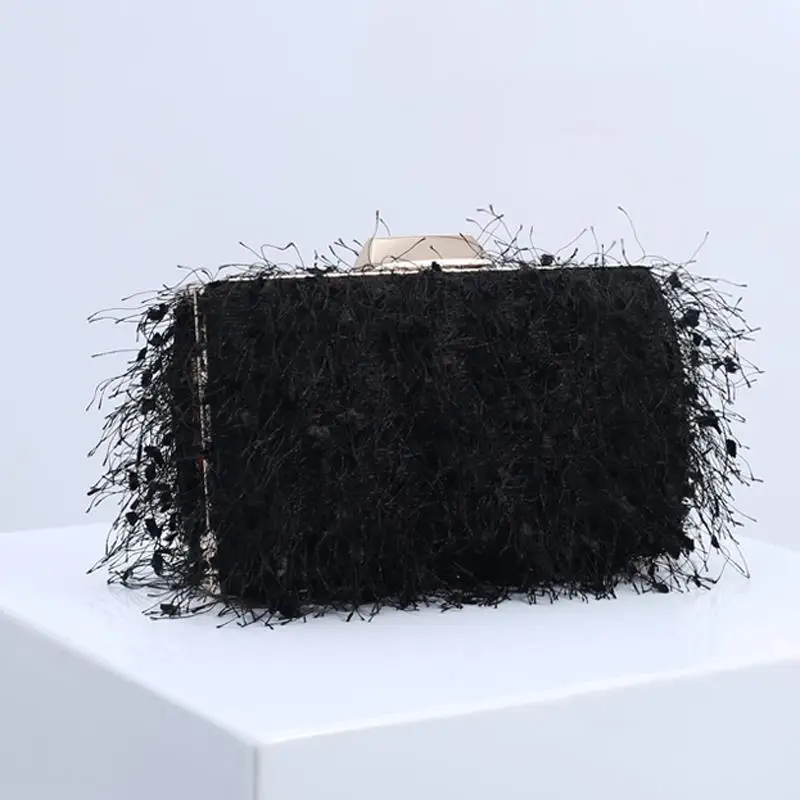 Korean style wedding clutch purse handbags with tassel new fashion crossbody shoulder sling bag women trendy designer purse