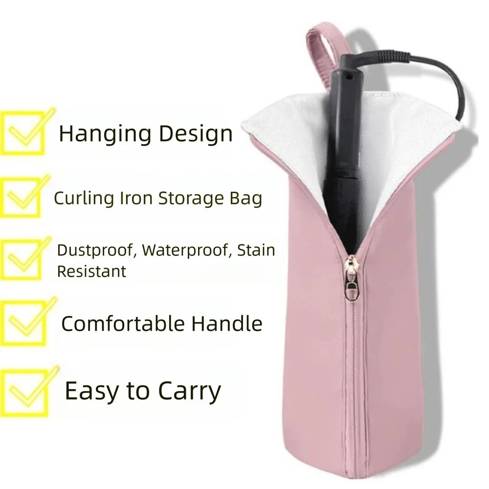 

HighTemperature Curling Iron Bag Waterproof Heat-Resistant Straightener Storage Pouch Dustproof Protective Cover