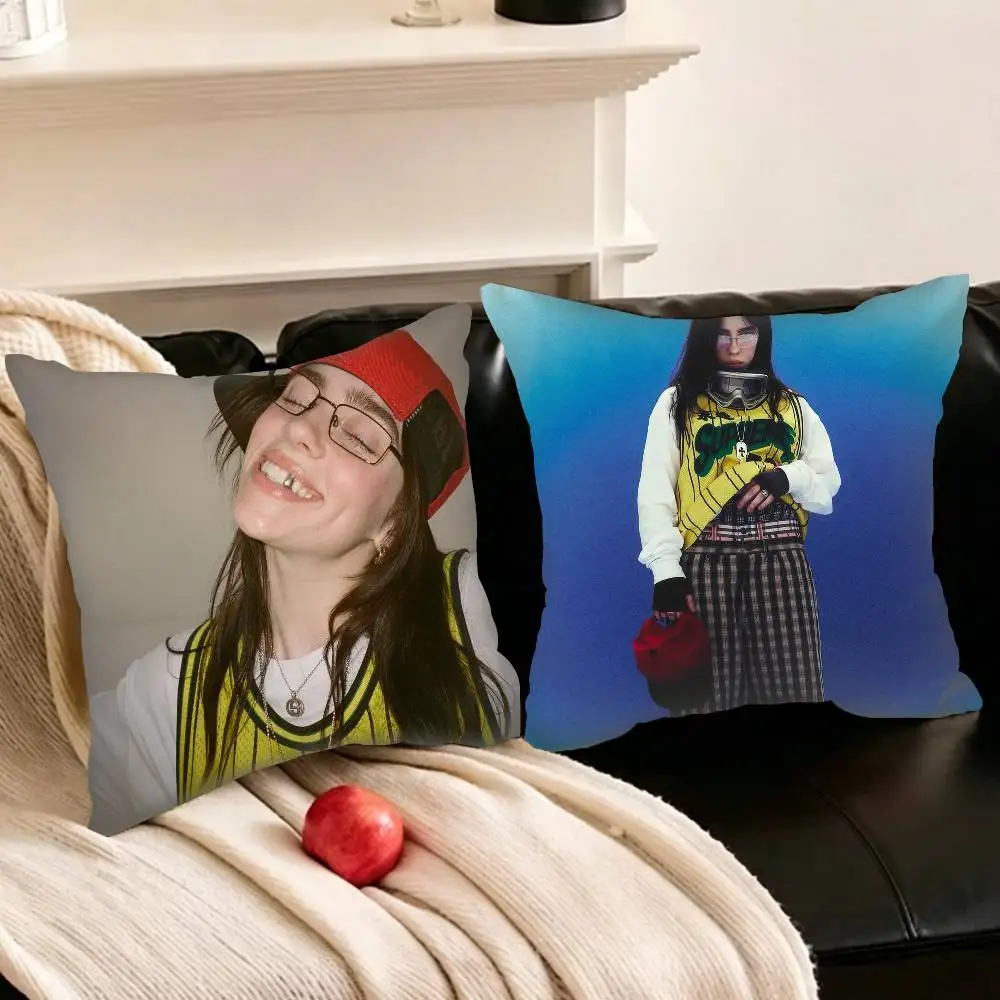 

B-Billie-E E-EilishS Pillowcase living room sofa cushion cover bedroom room bed pillow cover home decoration