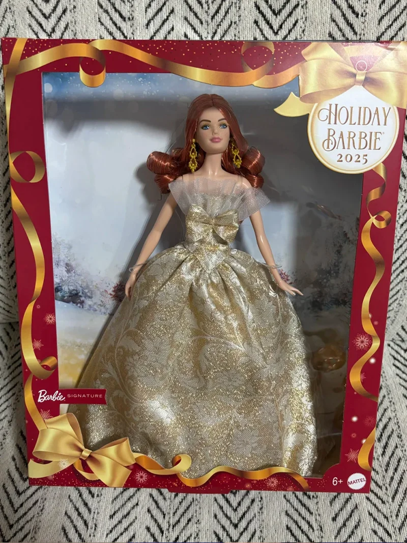 

In Stock Genuine Holiday Barbie 2025 Limited Edition Collection Barbie Doll Blonde Brown Red Hair Barbie Doll Birthday Gifts