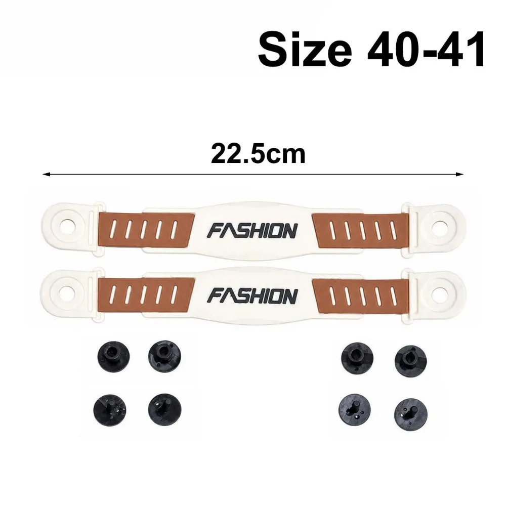1pair Adjustable Hole Shoes Strap Fix Buckles Secure Fit Beach Slippers Straps Detachable DIY Shoe Decoration