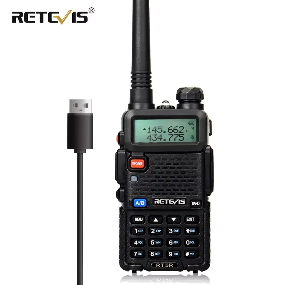 Retevis RT5R рация 5 Вт дальнего действия коммуникационные рации UHF VHF любительская радиостанция любителей профессиональное радио VOX