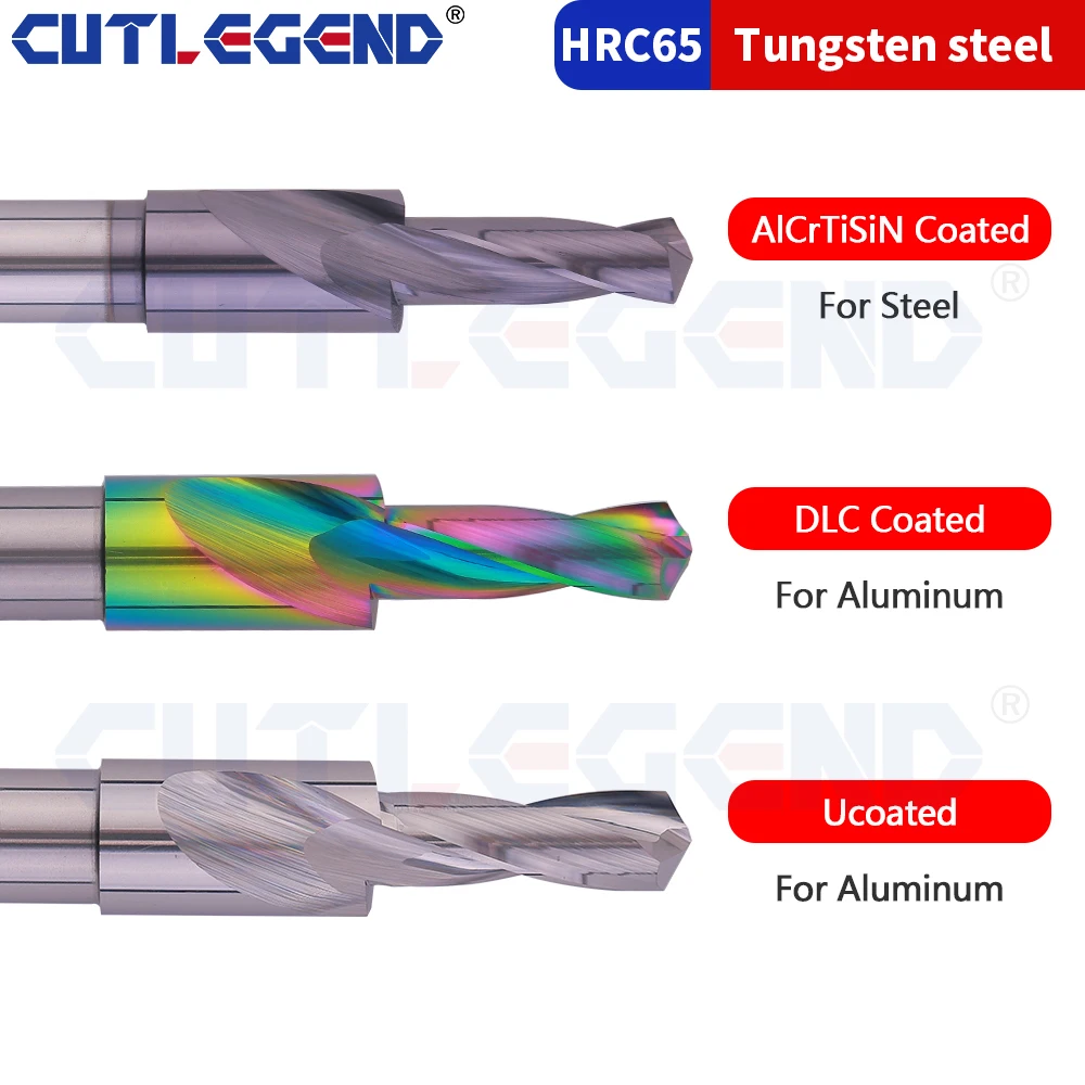 Imagem -02 - Carboneto Sólido Passo Broca Cnc Machine Drilling Tool Aço de Tungstênio Escareador 90 Graus 180 Graus m3 m4 m5 m6 m8 M10 M12 Hrc65