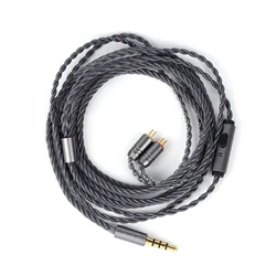 Tripowin Grace Detachable Earphone Cable with Microphone Silver-plated Oxygen Free Copper OFC Olina Mele